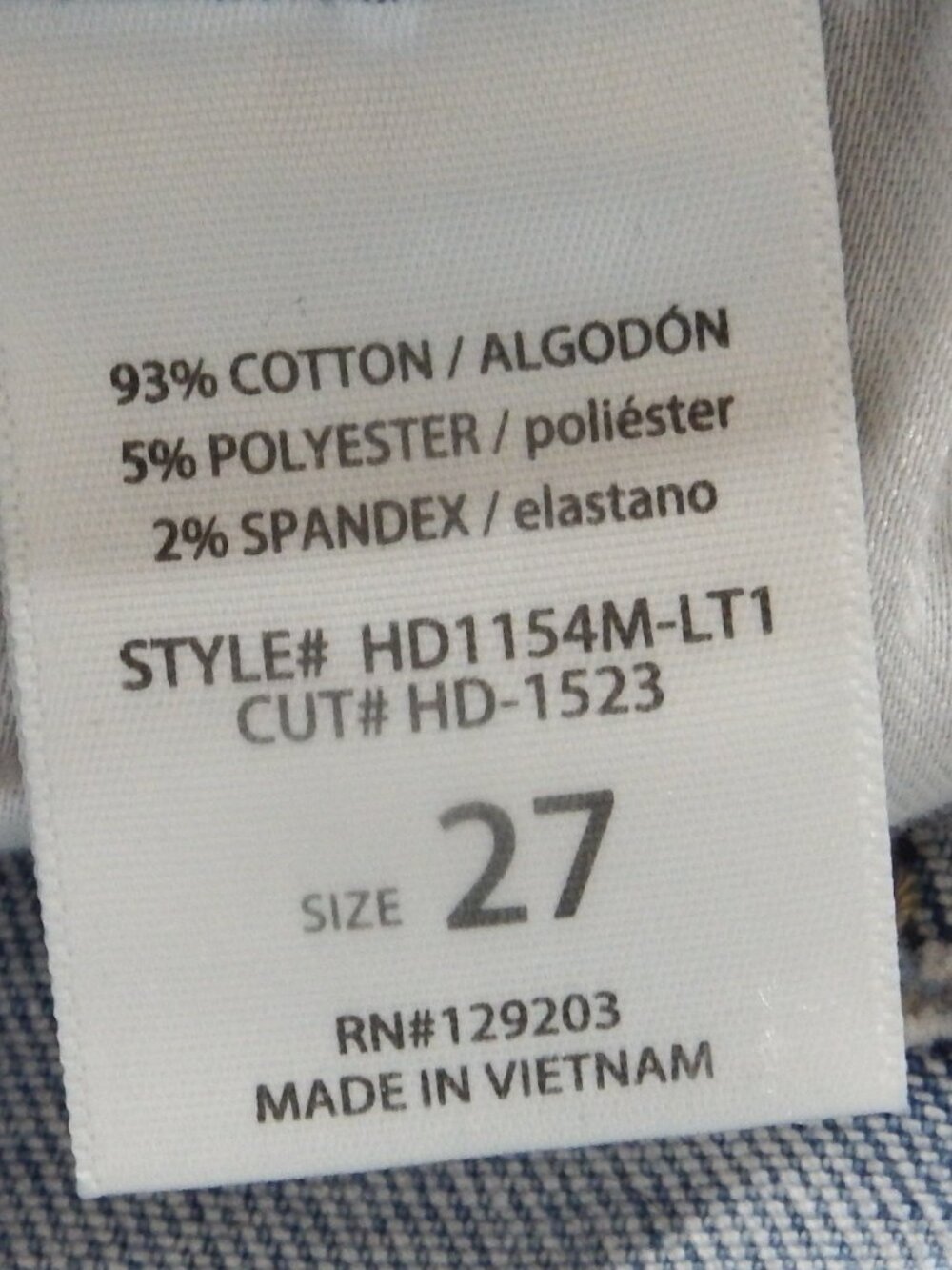 Jeans by Hidden, size 27, stone wash color - Picture 6 of 8